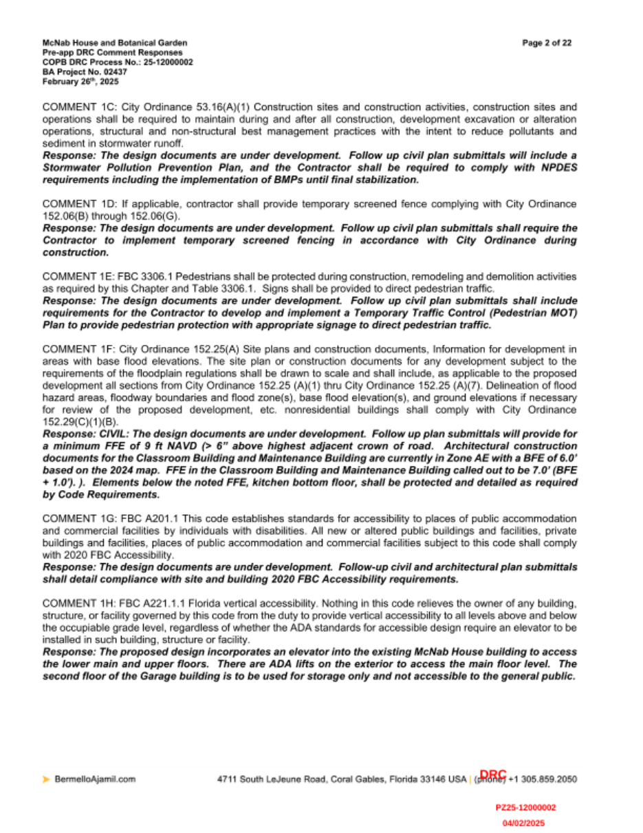 February 26, 2025 Bermello-Ajamil DRC response page